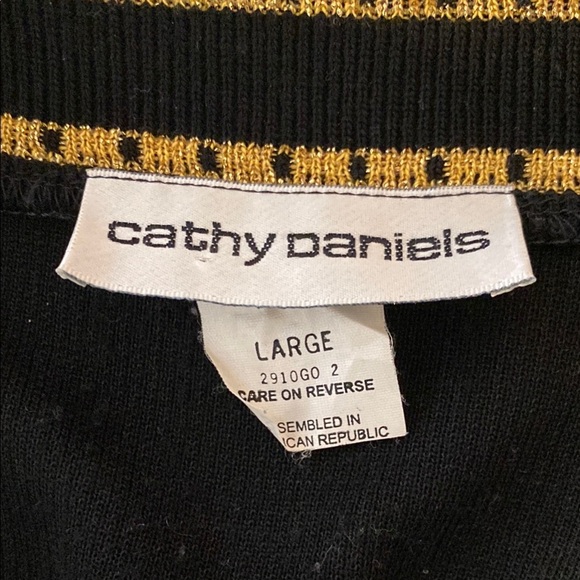Cathy Daniel’s Sz Large Women Black Cardigan Button Down Sweater Sale best offer - Picture 2 of 7